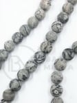 Jasp Naniz MATIFICAT bilă naturală 10mm ~37 buc 37cm 1 buc 353242