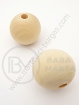 Bilă de lemn 30mm gaură naturală 5~6mm 1 paquet 5 buc 321237