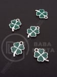 Pandantiv SSV trifoi 19x13mm verde 1 pachet 10 buc 318434