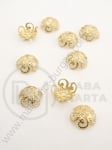 Capac metalic 10x4mm culoare aurie gaură 1.2mm 100 buc 301239