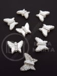 Fluture 17x14x5mm perlă albă gaură 1.2mm 1 pachet 40g ~112 buc 312808