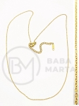 Necklace in stainless steel (304) grosime 1.5x1.3x0.25mm length 45+5cm extensie placată cu aur 281401
