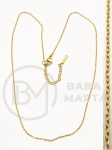 Necklace in stainless steel (304) grosime 2.5x1.8x0.4mm length 45+5cm extensie placată cu aur 281403