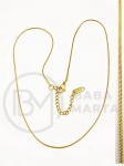 Necklace in stainless steel (304) zale grosime 1mm length 45+5cm extensie placată cu aur 281405