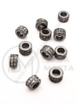 Margele 6x4mm alamă cu zirconii forjate 1 bucată 305344