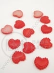 Inimă pentru lipit 11x10x2mm red pearl 50 buc 151086