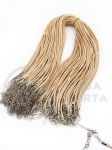 Colier cu șnur coreean 1.5mm bej lungime 45cm 291077
