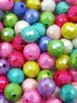 Mărgele colorate AB 10mm fațetate 1 pachet 40g ~72 buc 311329