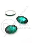 Glass stone (cristal) 13x18x5mm verde pentru încrustare 1 pachet 5 buc 151685