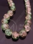 Bilă 10mm craquelă verde occident cu bej 80cm ~80 buc 1 buc 343367