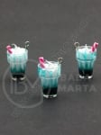 Pandantiv din sticlă pentru cocktail, înghețată, 18x13mm, gaură 2mm, 1 pachet, 2 buc. 335895