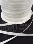 Panglică de satin 5mm, ruptă, albă, 1 pachet, 5 metri, 451518