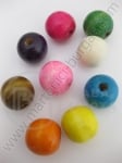 Bilă de lemn 18x20mm, găuri mixte 4.5mm, 1 pachet 40g ~17 buc 321249