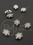 Mărgele metallice 7x10x3.5mm culoare argintie 1 pachet 20 buc 309145