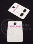 Cutii pentru cercei 45x32x0.3mm, gaura albă 6mm, 1 pachet, 50 buc. 111236