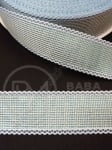Panglică 25mm albastră lucioasă cu lamelă 1 pachet 5 metri 451436