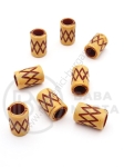 Cilindru 11x7mm imitație lemn 40g ~124buc 311718