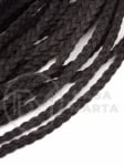 Împletitură din piele întoarsă naturală 6mm negru 5 meters 421111
