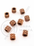 Mărgele 8x8mm imitație lemn gaură 4.5mm 40g ~154buc 311819