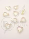 Inimă cristal 13x10x6mm imitație Swarovski galben open effect AV 1 pachet 5 buc 335388