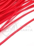 Panglică roumă din piele artificială 3x1mm lucioasă, front-verso, 5 meters 421017