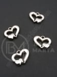 Pandantiv SSV inimă 19x25mm culoare argintie 1 pachet 20 buc 318443