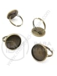 Inel din bronz antic, bază de montare 16mm, 1 pachet de 4 bucăți 301986