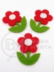 Floare din fetru 42x32mm 1 pack 10 bucati 182280