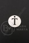 Pandantiv litera T oțel 13x1mm gaură 1.5mm 1 buc 305585