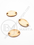 Set oval din lemn 25x16mm gaură 2.5mm 1 pachet 20 bucăți 181566