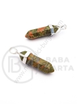 Cartuș pandantiv 33x10mm Unakite 1 buc 355601