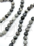 Colier cu mărgele de jasp natural 8mm ~47 buc 38cm 1 buc 353237