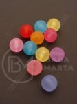 Mărgele 8mm colorate mate, gaură 2mm 40g ~147 buc 311377