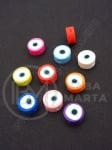 Mărgele FIMO tip ochi 9~10x4~5mm, gaură mixtă 1.5mm, 1 pachet, 10 buc. 312709