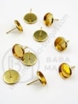 Vârf de cercei cu bază din OȚEL pentru încrustare 10mm 1 pachet 4 pcs 305838