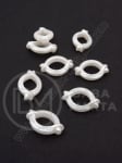 Mărgele 21x15mm perlă albă 1 pachet 40g ~83 buc 312088