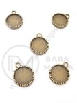 Pendant 18x14.5x3mm bronz antic base de montare 12mm 1 pachet 10 buc 306182