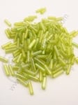 Tije de vitsela transparente verde ochret curcubeu 6x2mm 50g 331032