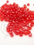 Perlă transparentă de culoare zmeurii în sticlă 4mm 1 pachet 50g 334126