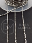 Lanț din inox (304) 2x2x1mm color argintiu 1 metru 302226