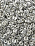 Șaibă albă 6x2.5mm cu cristale gaură 1.8mm 1000 bucăți 302249