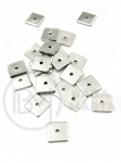 OȚEL pătrat 8x8x1mm (304) gaură 1.2mm 20 bucăți 303008