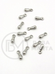Pandantiv din OȚEL (304) 7.5x2.5x2.3mm culoare argintie 10 bucăți 303024