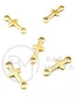 Cruce OȚEL (304) 18x7x1.5mm placată cu aur 5 bucăți 303030