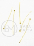 Element principal sferă 1.8mm 35x0.6mm OȚEL (304) placat cu aur 10 bucăți 303037