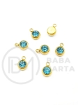 Pandantiv cu cristal OȚEL 8.5x6x3mm 4 buc 303047