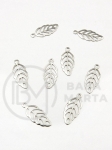 Pandantiv frunză 13x5.5x0.3mm OȚEL (304) 50 buc 303087