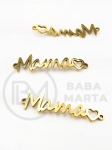 Inscripție MOM 33x9x3mm OȚEL(201) placat cu aur 303092