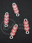 Element de conectare metalic inimă 20x6.5mm 5 bucăți 304317