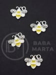 Pandantiv metalic albină 13x15mm 5 buc 304337